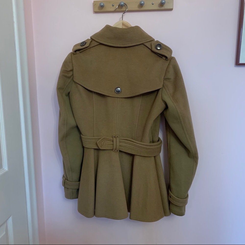 BCBG fit and flare camel pea coat - Picture 2 of 4